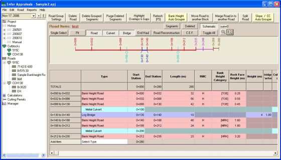 Enfor Appraisals - Road screen